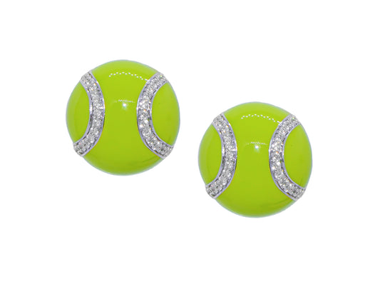 Tennis Ball Stud Earrings