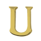 Alphabet 'U' Bag Bijoux Plain 18K Yellow Gold