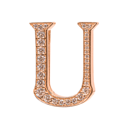 Alphabet 'U' Bag Bijoux with Natural Diamonds