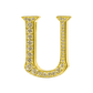 Alphabet 'U' Bag Bijoux with Natural Diamonds