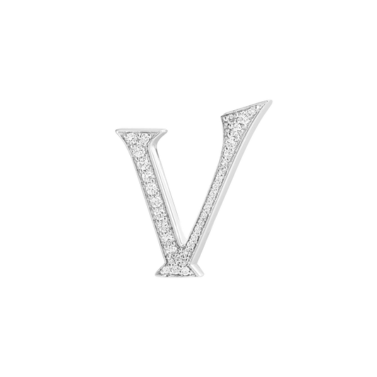 Alphabet 'V' Bag Bijoux with Natural Diamonds