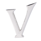 Alphabet 'V' Bag Bijoux Plain 18K White Gold