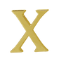Alphabet 'X' Bag Bijoux Plain 18K Yellow Gold
