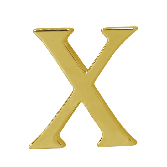 Alphabet 'X' Bag Bijoux Plain 18K Yellow Gold