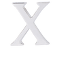 Alphabet 'X' Bag Bijoux Plain 18K White Gold