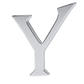 Alphabet 'Y' Bag Bijoux Plain 18K White Gold