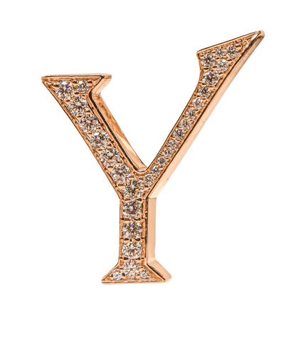 Alphabet 'Y' Bag Bijoux with Natural Diamonds