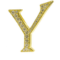 Alphabet 'Y' Bag Bijoux with Natural Diamonds