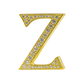 Alphabet 'Z' Bag Bijoux with Natural Diamonds