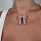Bow Fancy Pink Diamonds Customized Bag Bijoux