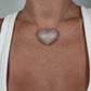 Pink Diamonds Heart Customized Bag Bijoux