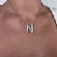 Alphabet 'N' Bag Bijoux with Natural Diamonds